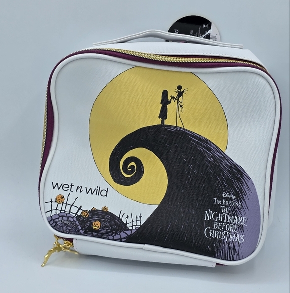 Wet n Wild x Nightmare Before Christmas White Yellow Purple Makeup Bag - Picture 2 of 7